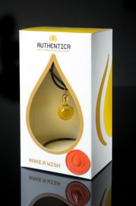 Spiral hanging olive oil charm